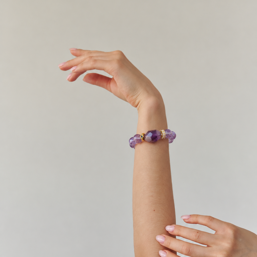 AWARE — Amethyst & Super Seven Bracelet